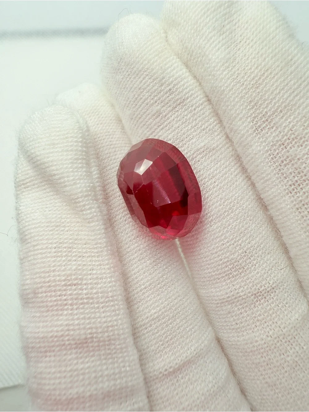 Red Oval Faceted Gemstone - Women Jewelry